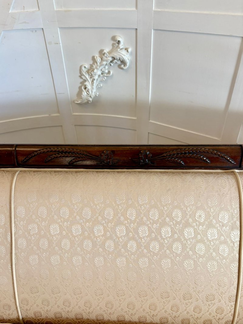 Quality Antique Victorian Regency Style Mahogany Carved Sofa